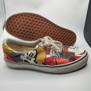 Vans X Disney Print Era Sneakers Mickey Mouse Donald Duck Goofy Pluto M 6.5 W 8